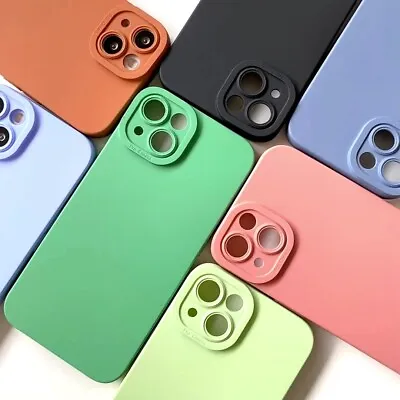 £4.99 • Buy Case For IPhone 14 Pro Max 13 12 11 XS 8 7 SE Shockproof Silicone Cover Colours