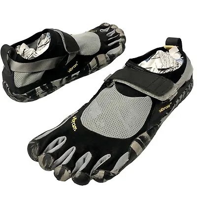 Vibram Five Fingers KSO Shoes Barefoot Running Black Gray CAMO M1485 Mens 46 • $79.99