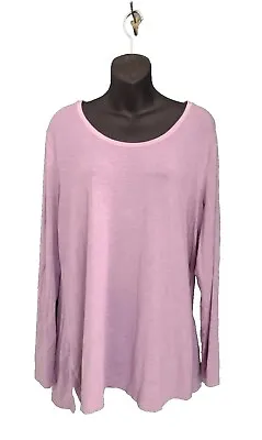 H BY HALSTON ESSENTIALS Lavender Long Sleeve Knit Layering Top Size XL  • $15