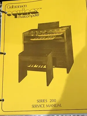 $45 • Buy Gulbransen Organ Model 210-230-231-215-235-236-215A-280 Service Manual