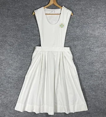 VINTAGE 40s 50s Snowhite Nurse Dress Uniform White Smock Sie 18 Practical Nurse • $58.48
