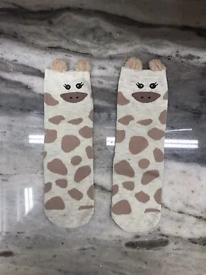 £8.78 • Buy Cute Spotted Giraffe Socks One Size USA Shipping