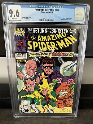 Amazing Spider-man #337 | Cgc 9.6 | Sinister Six Appearance | Erik Larsen • $49.99