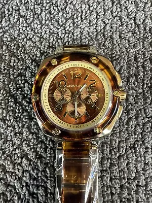 Michael Kors Watch MK1100 Tribeca Chronograph Gold & Tortoise Shell Women's • $99.95