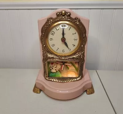 Vintage Antimated United Windmill Rotating Lighted Light Up Gold Clock Model 470 • $99.99