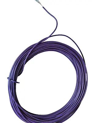 Stranded Core Hook Up 16/0.2mm 1000V PVC OD 1.4mm Equipment Wire 10m Purple • £2.90