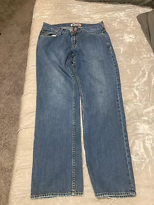 Quicksilver Jeans QuikJean Straight Leg Blue Denim Med Wash Size 34x30 • $7