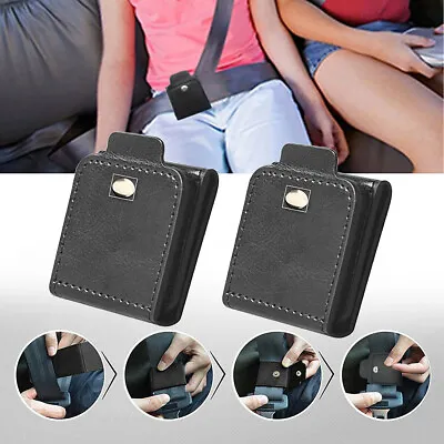 2X Car Seat Belt Adjuster Shoulder Neck Strap Protector Stopper Positioner Clip • £5.39