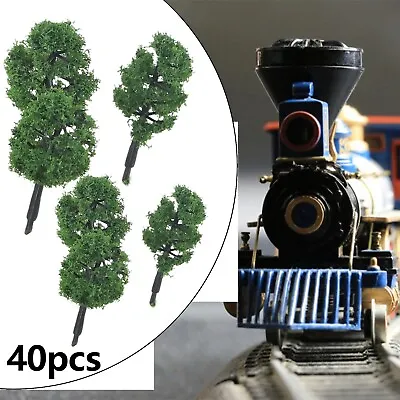 Model Trees For Building Scenery 40Pcs Deep Green Set For N Gauge Railway • £10.01