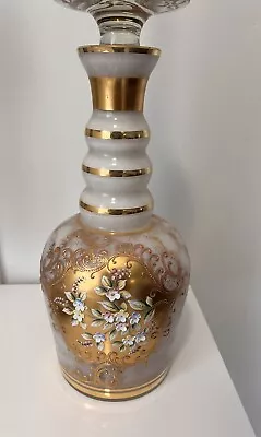 Antique Or Vintage Bohemian Moser Crystal Large Decanter Rare 28 Inches Tall • $220