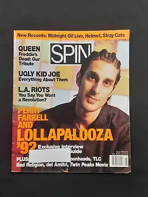 1992 August Spin Magazine Perry Farrell Cover Bad Religion TLC Ugly Kid Joe • $9.99