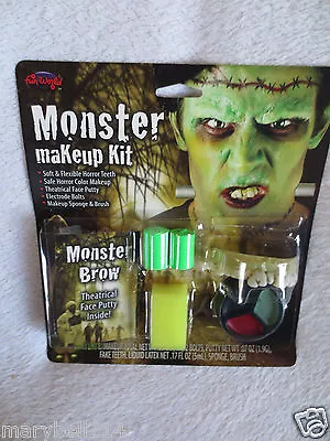 Monster Makeup Kit Soft & Flexible Horror Teeth/Paint More Halloween  • $6.99