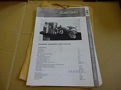 Lorch LAS LLK Lathe Manual Copy • £30