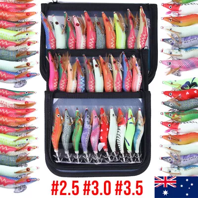 #2.5 #3 #3.5 Egi Squid Jigs Jags Fishing Lures Yo Yama Jap Jig Glow Zuri Shrimp • $24.95