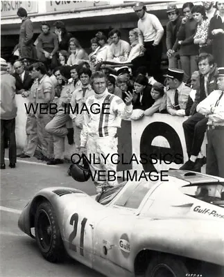 1971 Steve Mcqueen In Pits At Le Mans France Porsche 917 Auto Racing 8x10 Photo • $14.41