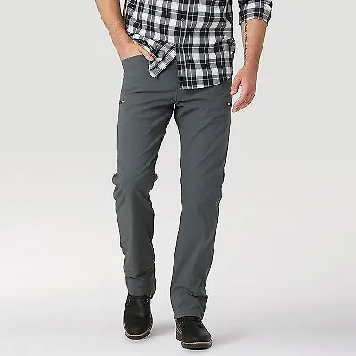 Wrangler Men's ATG Fleece Lined Straight Fit Five Pocket Pants - Dark Gray 34x32 • $18.99