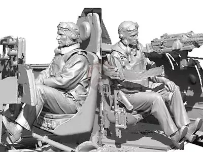 Legend 1/72 US Navy Pilot & Rear Gunner WWII Set #1 (2 Heads) (2 Figures) LA7221 • $19.98