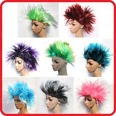 £10.32 • Buy Wild Punk Rock Star Spike Spiky Style Wig Hair-party-fancy Dress-costume-cosplay