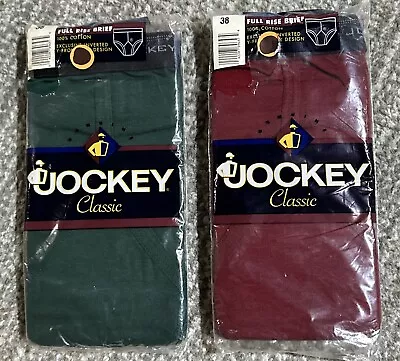 (2) NOS Jockey Classic Full Rise Brief Men's 38 Vintage 100% Cotton Y Front Fly • $0.99