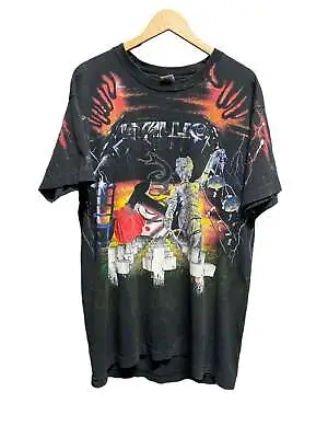 Vintage 1991 Metallica Master Of Puppets All Over Print Graphic Tee Size XL • $500