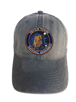 Devil's Tower Monument Adjustable Curved Bill Strap Back Dad Hat Baseball Cap • $16.95