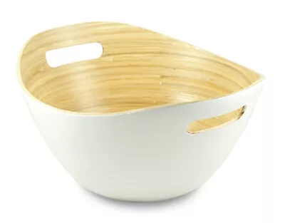 Large Reusable Bamboo Popcorn Bowl And Chip Holder | Snack Container For Parties • $25.99