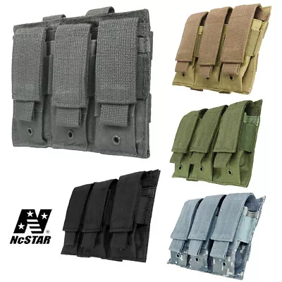 NcSTAR CVP3P2932 Tactical MOLLE PALS Modular Triple Pistol Magazine Holder Pouch • $11.99