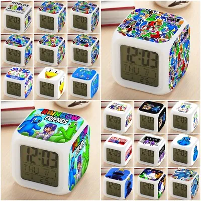 $11.99 • Buy Rainbow Friends Alarm Clock LED Digital Color Changing Night Light Cube Clock