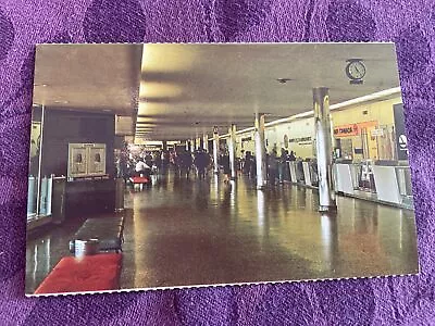 @1960 Interior Vw AA/AC Tk Counters Cleveland OH Hopkins Airport Postcard • $8.70