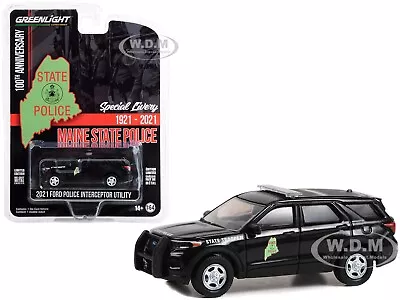 2021 Ford Inteceptor Maine State Police 100th Anniv. 1/64 By Greenlight 28120 E • $7.99