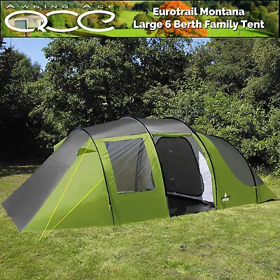 Eurotrail Camp Site Montana Large 6 Berth Family Tent • £245
