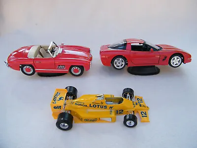 Burago Italy Die Cast Model Car Assortment Mercedes 300SL/Corvette C5/Lotus 97 T • $89.99