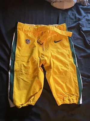 Green Bay Packers Official Home Yellow Player Issued Pants Size 44 Short Big Boy • $52.99