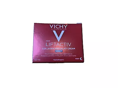 New Vichy Liftactiv Collagen Specialist NIGHT Cream 50 Ml Reduce Wrinkles • $44.90