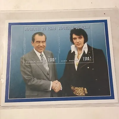 Elvis Presley Collectible Stamps Elvis And Nixon TChad • $6.29
