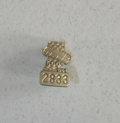 $80 • Buy 1964 Silver Indianapolis Motor Speedway Indy 500 Pit Badge #2833 With Patina