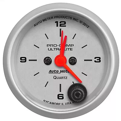 AutoMeter 4385 Ultra-Lite Clock Gauge 2-1/16 In. Quartz Movement Analog • $139.60