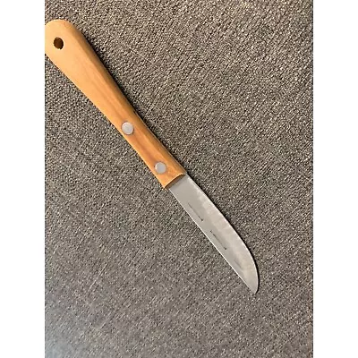 Vernco Stainless Steel Wooden Handle Paring Knife Vintage • $19.75