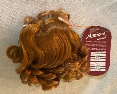 Monique Collection Doll Wig Model ERIKA   Size 8”-9” Carrot NIB Ginger Red • $10