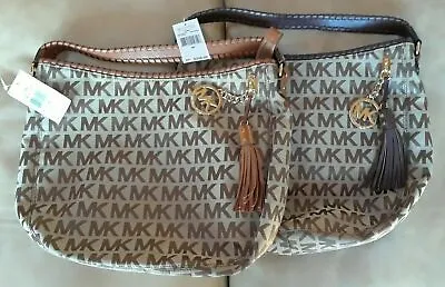 Nwt Michael Kors Bennet Lg Shldr Jacquard & Leather Handbag Msrp $328 Pick Color • $149.99