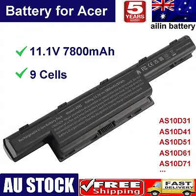 AS10D31 AS10D51 AS10D73 Battery For Acer Gateway 4551 4741 7741 Series 7800mAh • $35.99