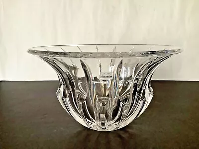 Miller Rogaska A Reed & Barton 10  Tulip Shaped Heavy Italy Crystal Bowl Signed • $39.99