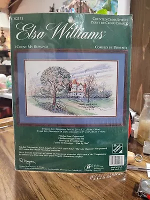 Elsa Williams Counted Cross Stitch   I COUNT MY BLESSINGS   D. Morgan Kit 02131 • $18.95