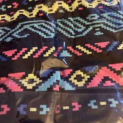 Lularoe Leggings TC2 Aztec Print 18-28 Bright Colors Aztec Print On Black NWT • $12.99