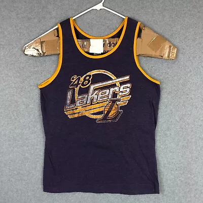 NBA Los Angeles Lakers Shirt Adult Large Purple Yellow Sports Tank Top Mens 703 • $11.08