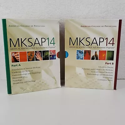 MKSAP14 Medical Knowledge Self Assessment Program Part A & B (10 Paperbacks) Box • $149