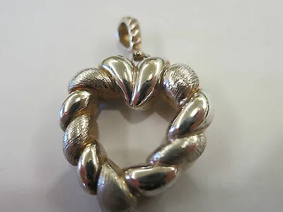 $27 • Buy A Sterling Heart Shape  Pendent Designers Piece Vintage Piece  