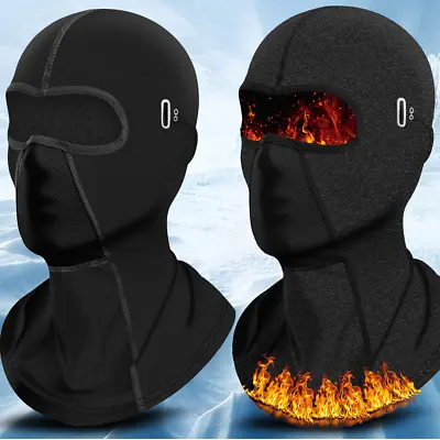 Winter Thermal Motorcycle Balaclava Ski Full Face Mask Hood Helmet Hat Windproof • £5.14