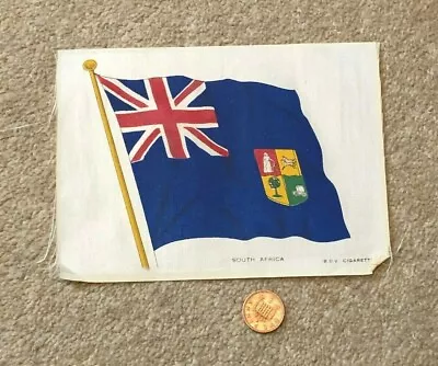 £15 • Buy Antique Silk BDV Cigarettes Cigarette Card With Old South Africa Flag