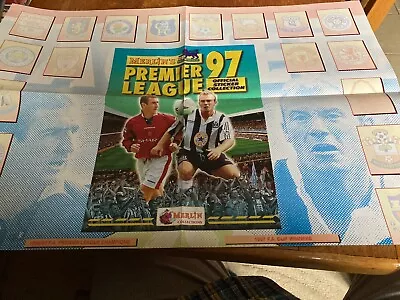 Rare Merlin Premier League 1997 Sticker Poster Dream Team Unused! • $6.22
